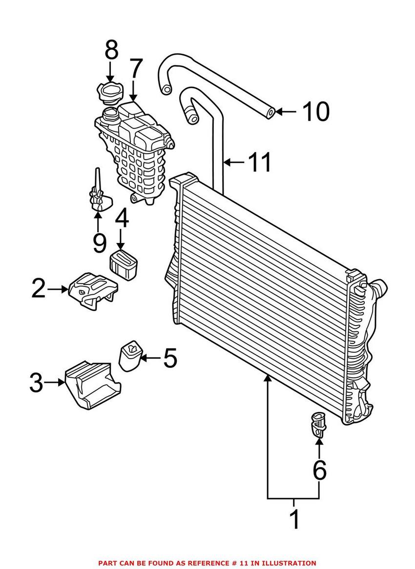 BMW Engine Coolant Overflow Hose 17102693702 Genuine BMW 17102693702